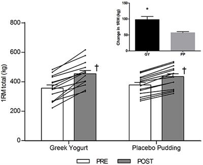 Greek Yogurt and 12 Weeks of Exercise Training on Strength, Muscle Thickness and Body Composition in Lean, Untrained, University-Aged Males